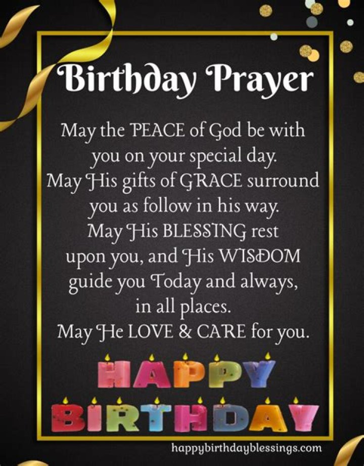 Birthday Blessings Prayer