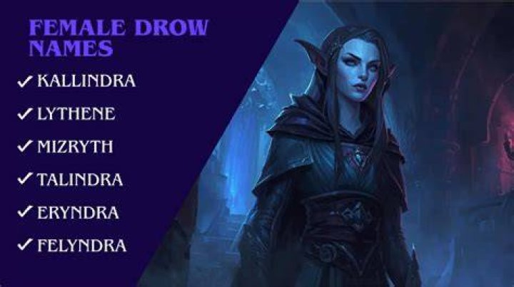 Discover Enchanting Female Drow Names That Captivate