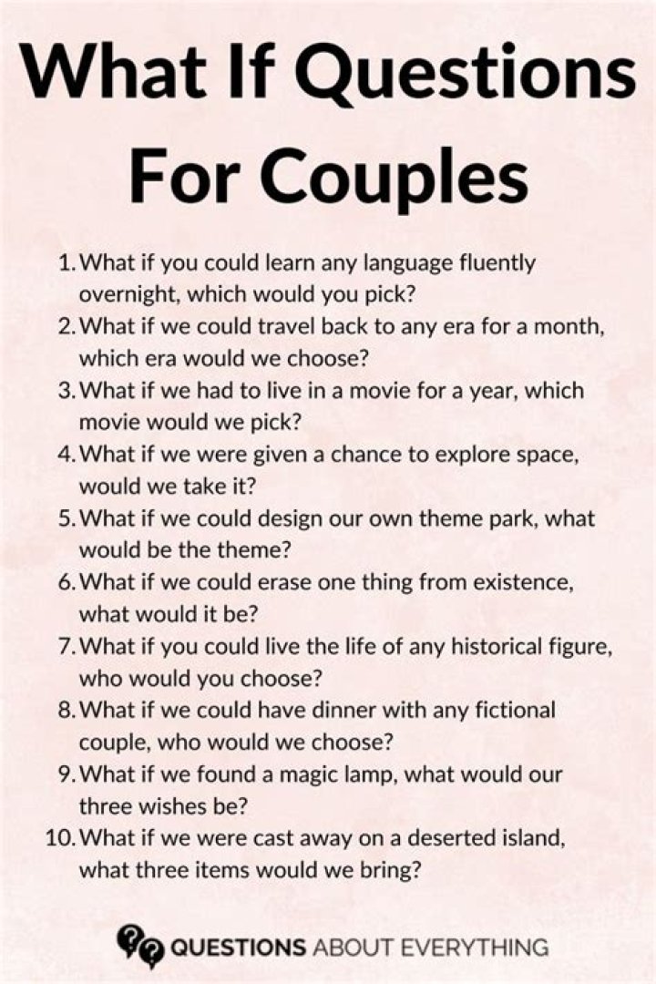 Fun Hypothetical Questions For Couples