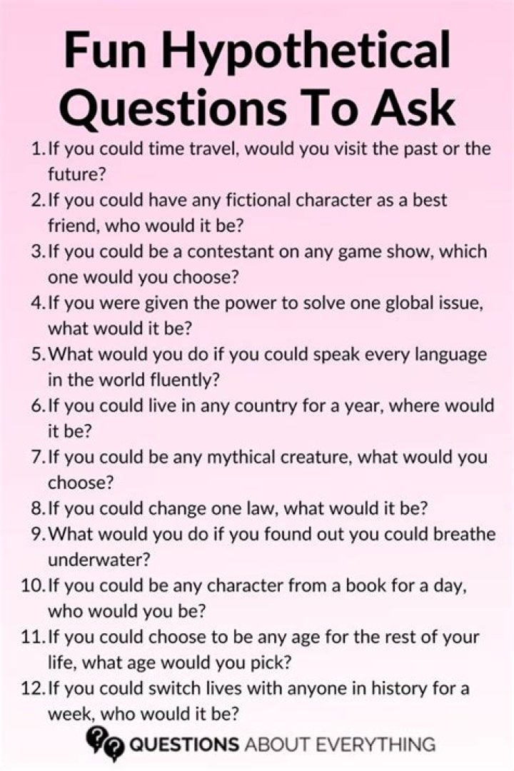 Hypothetical Questions To Ask Your Friends