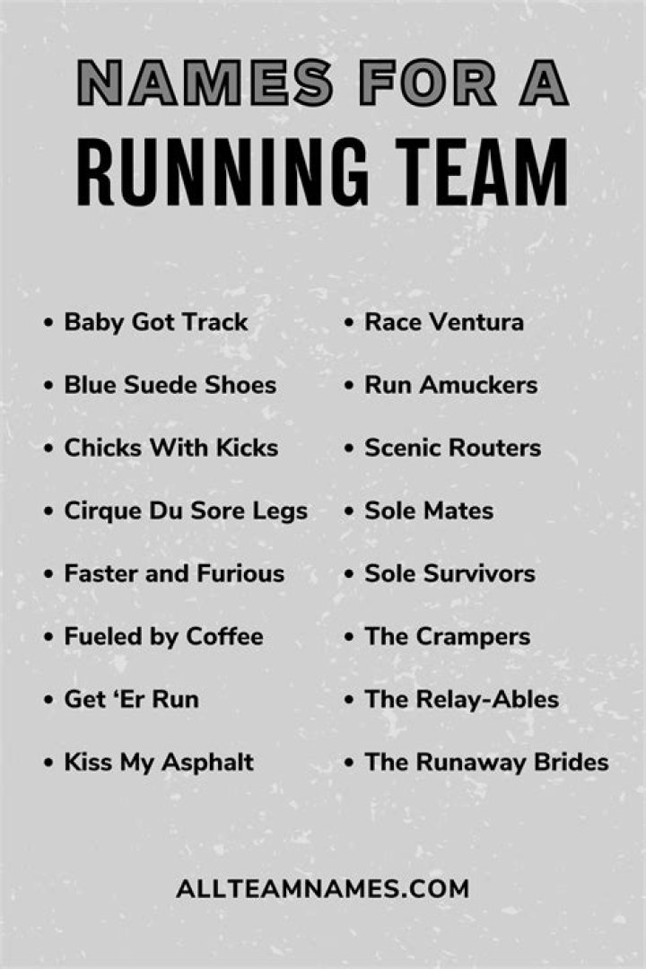 Names For Running Groups