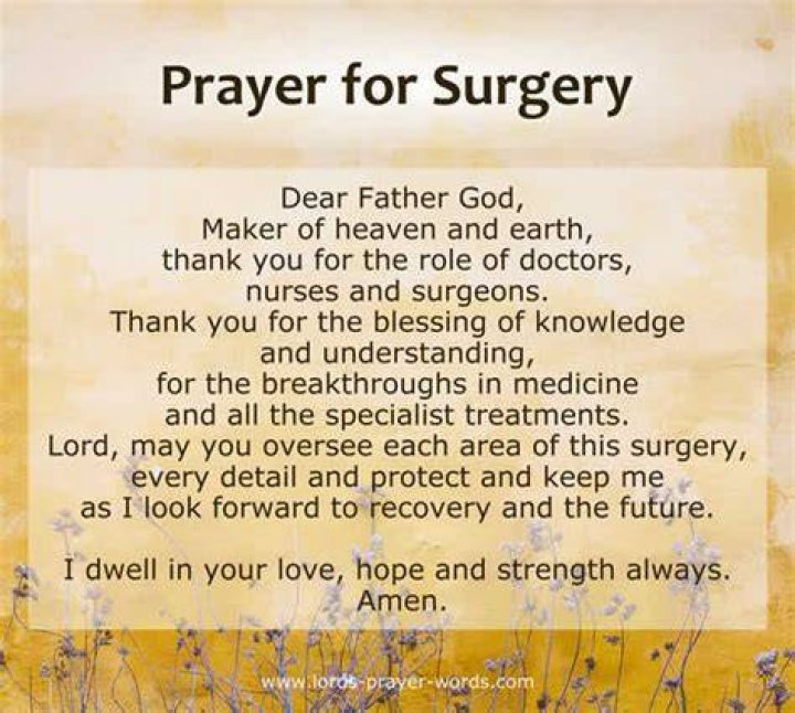 Prayer For Friend Having Surgery
