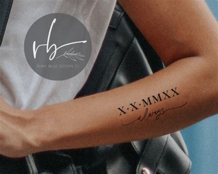 Rihanna Tattoo Roman Numerals
