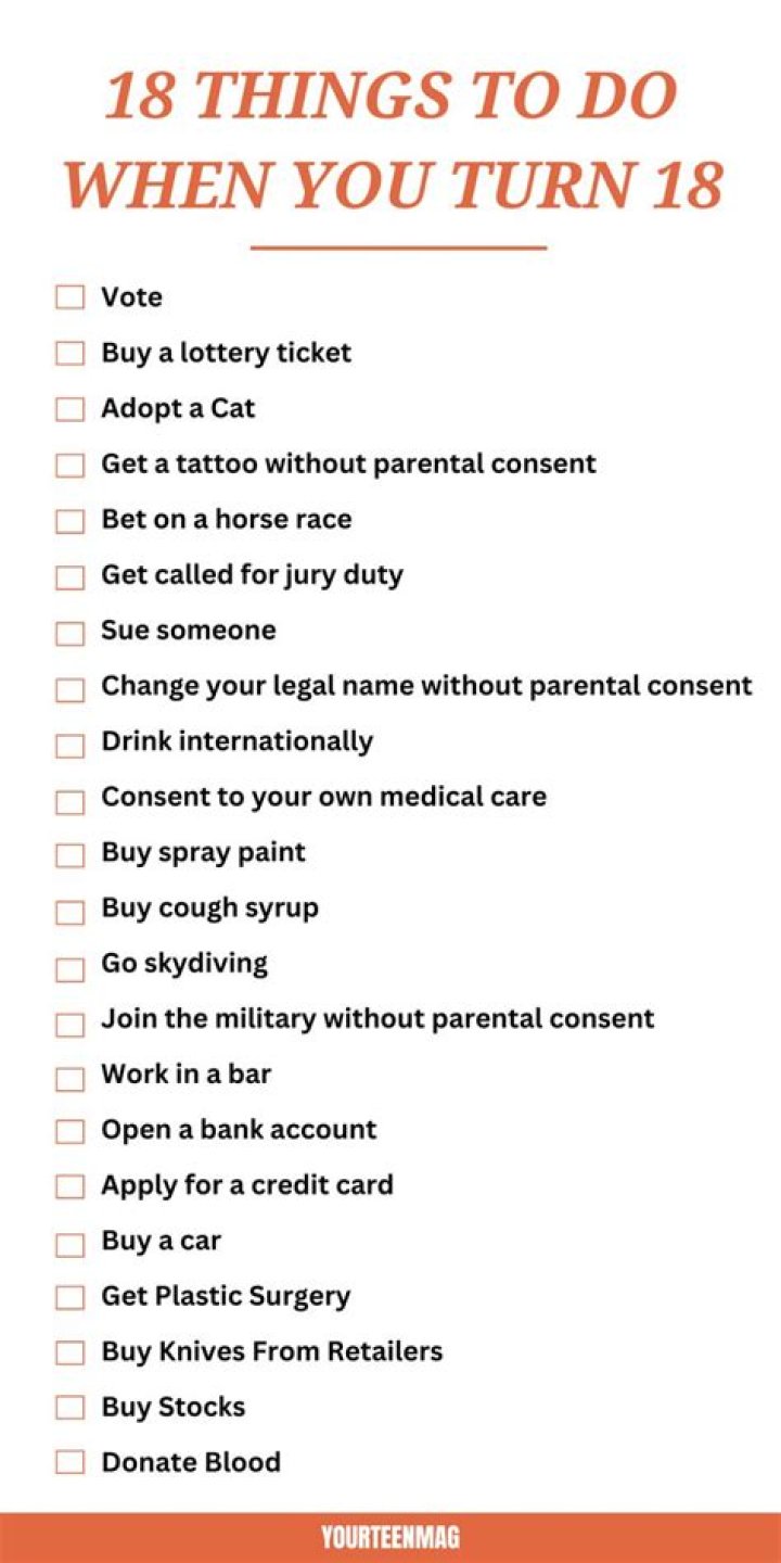 What Can I Do At 18
